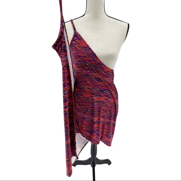 Moda International Women's Colorful Printed Swim Coverup Size Medium M - Picture 5 of 8